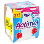 Actimel Raspberry Fermented Milk Product 1.4% 100gx4pcs