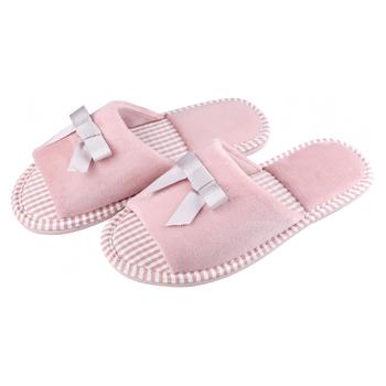 Тапочки Twins домашние женские велюровые персиковые 36/37р - купить, цены на Восторг - фото 1