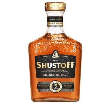 Коньяк Shustoff Grande Reserve ординарний 5 років 40% 0,5л - купити, ціни на Auchan - фото 1