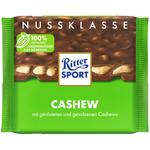 Шоколад молочний  Ritter Sport з горіхами кешью 100г