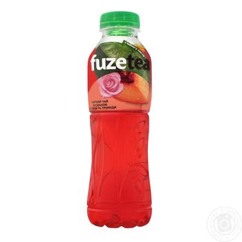 Напій Fuzetea Чорний чай зі смаком персика та троянди негазований 0,5л купити, ціни на МегаМаркет - фото 2