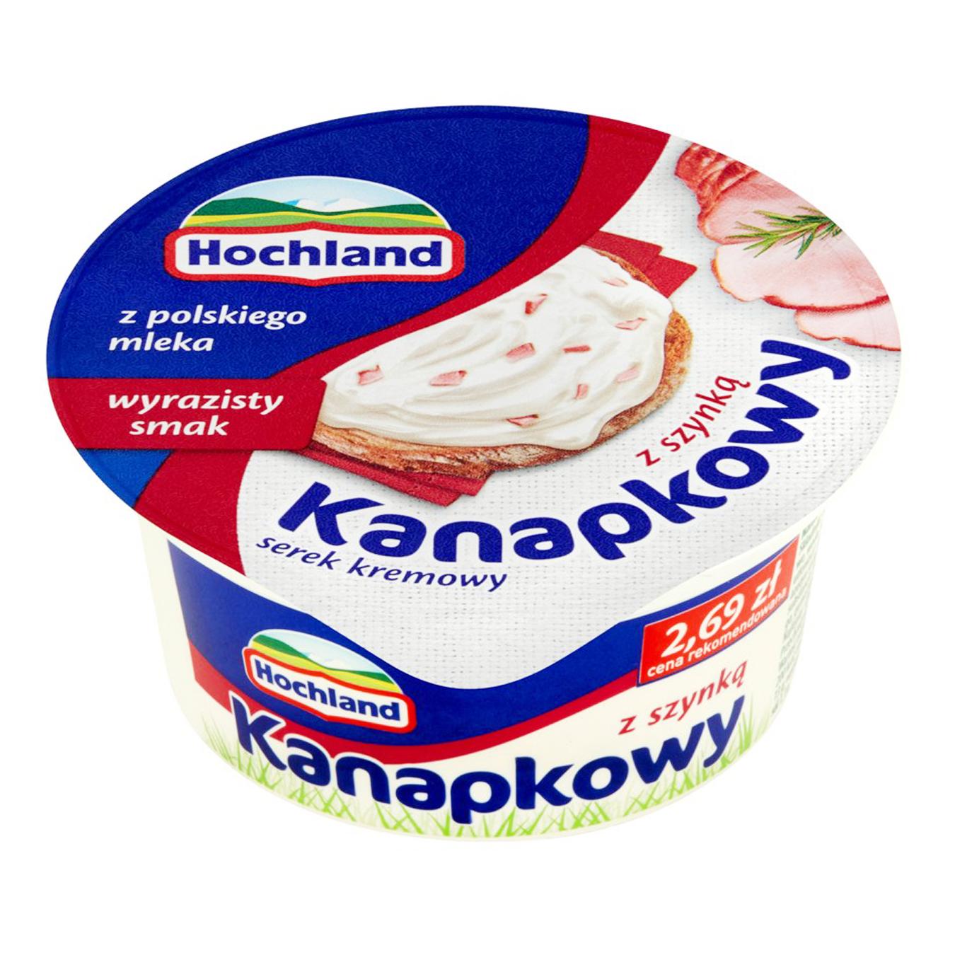 

Крем-сыр Hochland Kanapkowy с ветчиной 130г