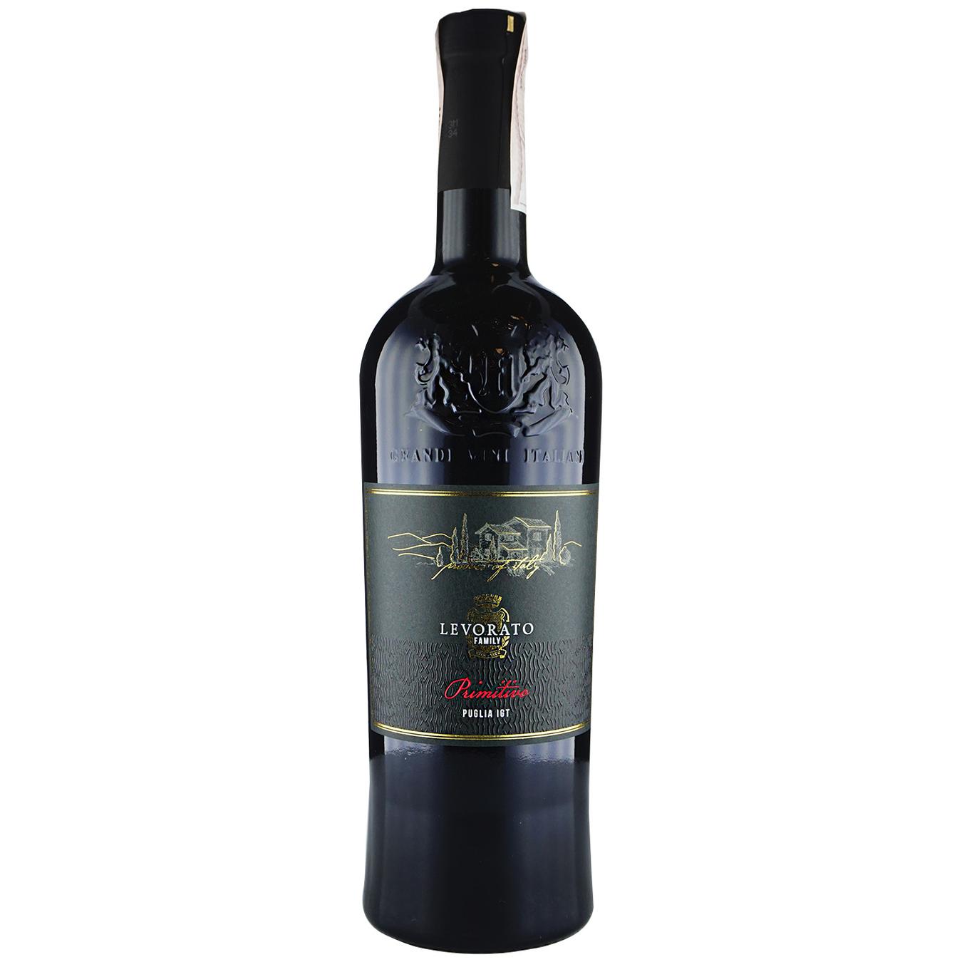 

Вино Levorato Family Primitivo Puglia IGT красное полусухое 13% 0,75л