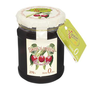 Korysna Kondyterska Cherry Jam with Stevia 270g - buy, prices for NOVUS - photo 1