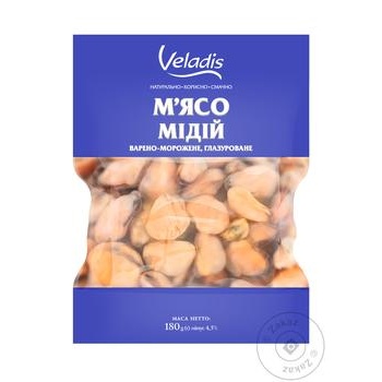 Veladis Glazed Boiled Frozen Mussles Meat 180g - buy, prices for MegaMarket - photo 1