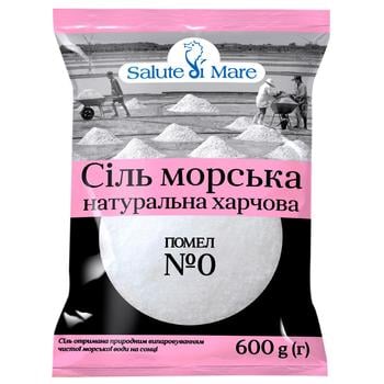 Соль Salute di Mare морская натуральная пищевая помол №0 600г - купить, цены на МегаМаркет - фото 1