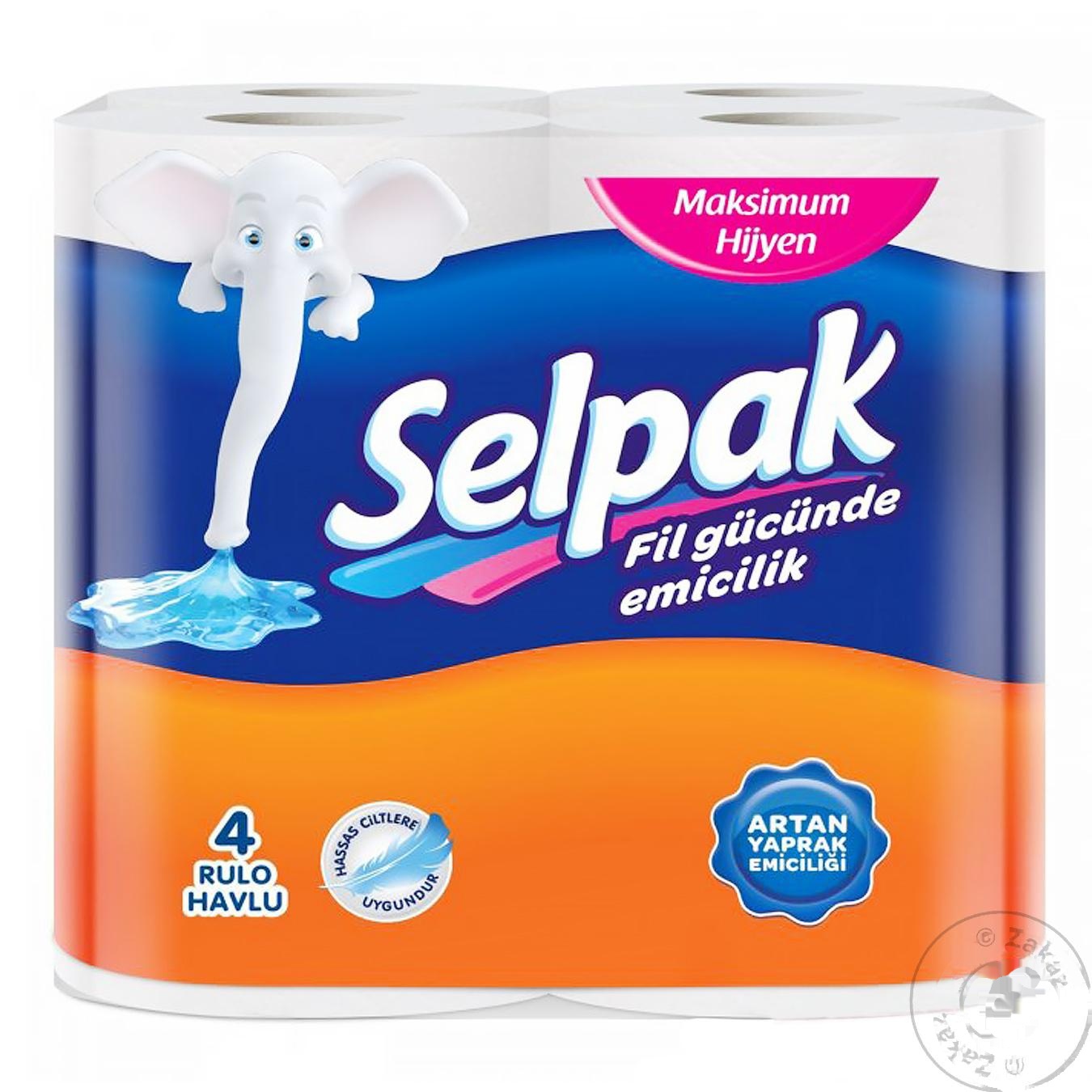 

Полотенца бумажные Selpak 4шт