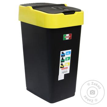 Бак сміттєвий Heidrun Push&Up 60л 40x33x67см - купити, ціни на  - фото 1