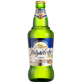 Pasteurized lager Zhigulevskoe Razlivnoe glass bottle 4.8%alc 500ml Ukraine - buy, prices for NOVUS - photo 1