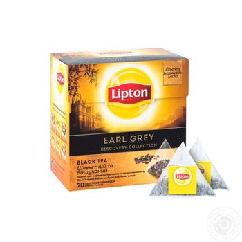 Чай черный Lipton Earl Grey с бергамотом и лепестками цветов 20шт*1,8г - купить, цены на NOVUS - фото 3