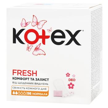 Прокладки ежедневные Kotex Fresh Deo Normal Plus 56шт - купить, цены на METRO - фото 3