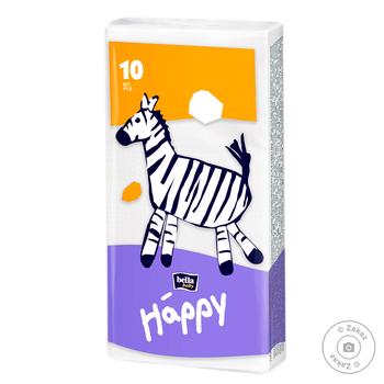 Платочки носовые Bella Baby Happy гигиенические 3слоя 10шт - купить, цены на Чудо Маркет - фото 2