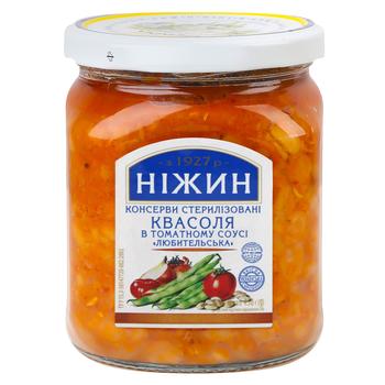 Квасоля Ніжин Любительська в томатному соусі 450г