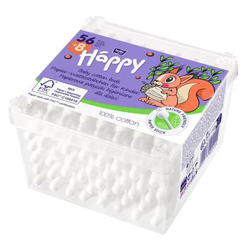 Палочки ватные Bella Happy для детей 56+8шт