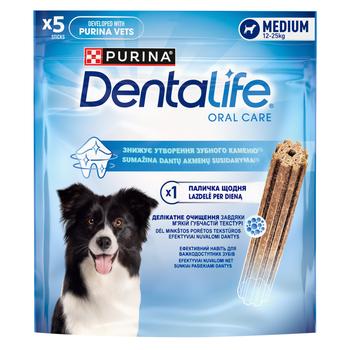 Ласощі для собак DentaLife Medium для середніх порід для здоров'я ротової порожнини 115г - купити, ціни на MasterZoo - фото 1