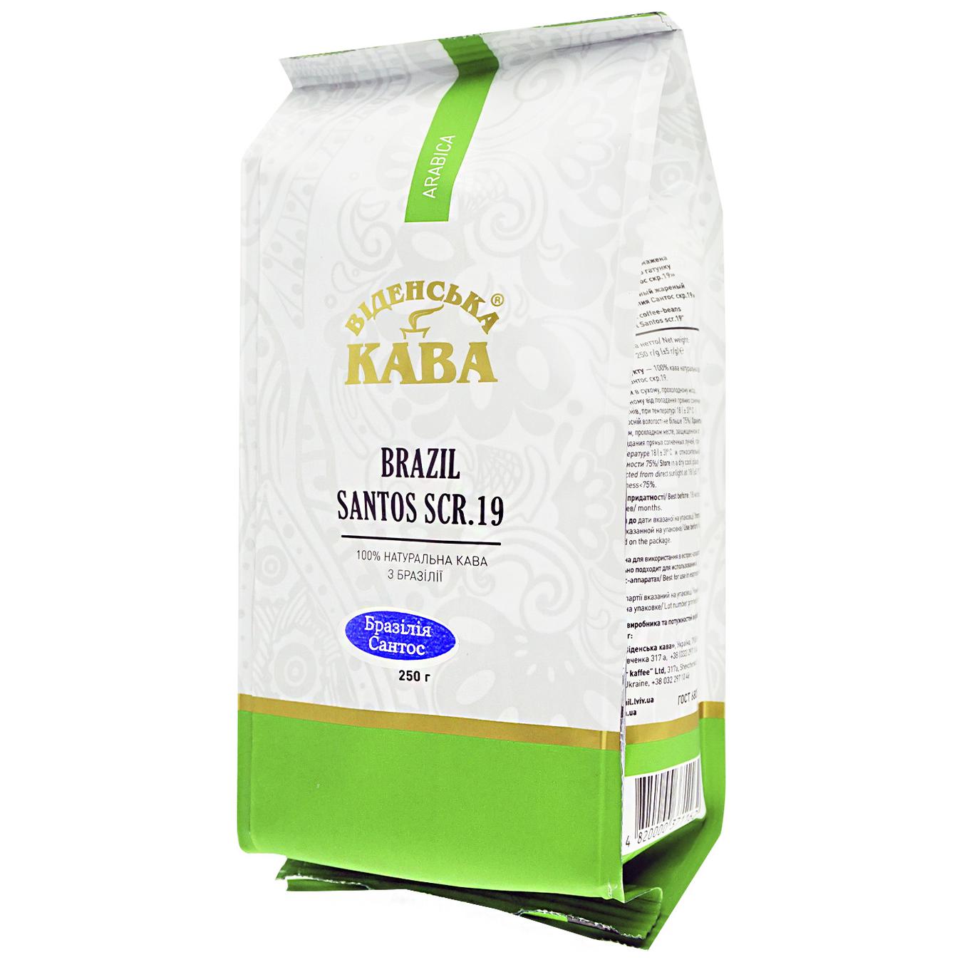 

Кофе Венский кофе Brazil Santos Scr.19 зерновой 250г