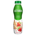 Біфідойогурт Активіа полуниця-злаки 1,5% 550г
