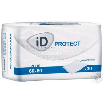 Пеленки гигиенические iD Protect Plus 60x60см 30шт