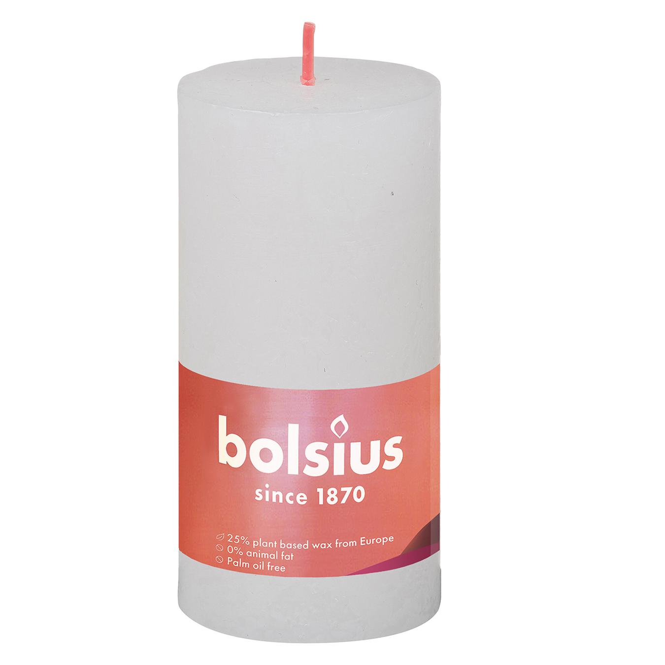 

Свеча Bolsius рустик белый 100/50