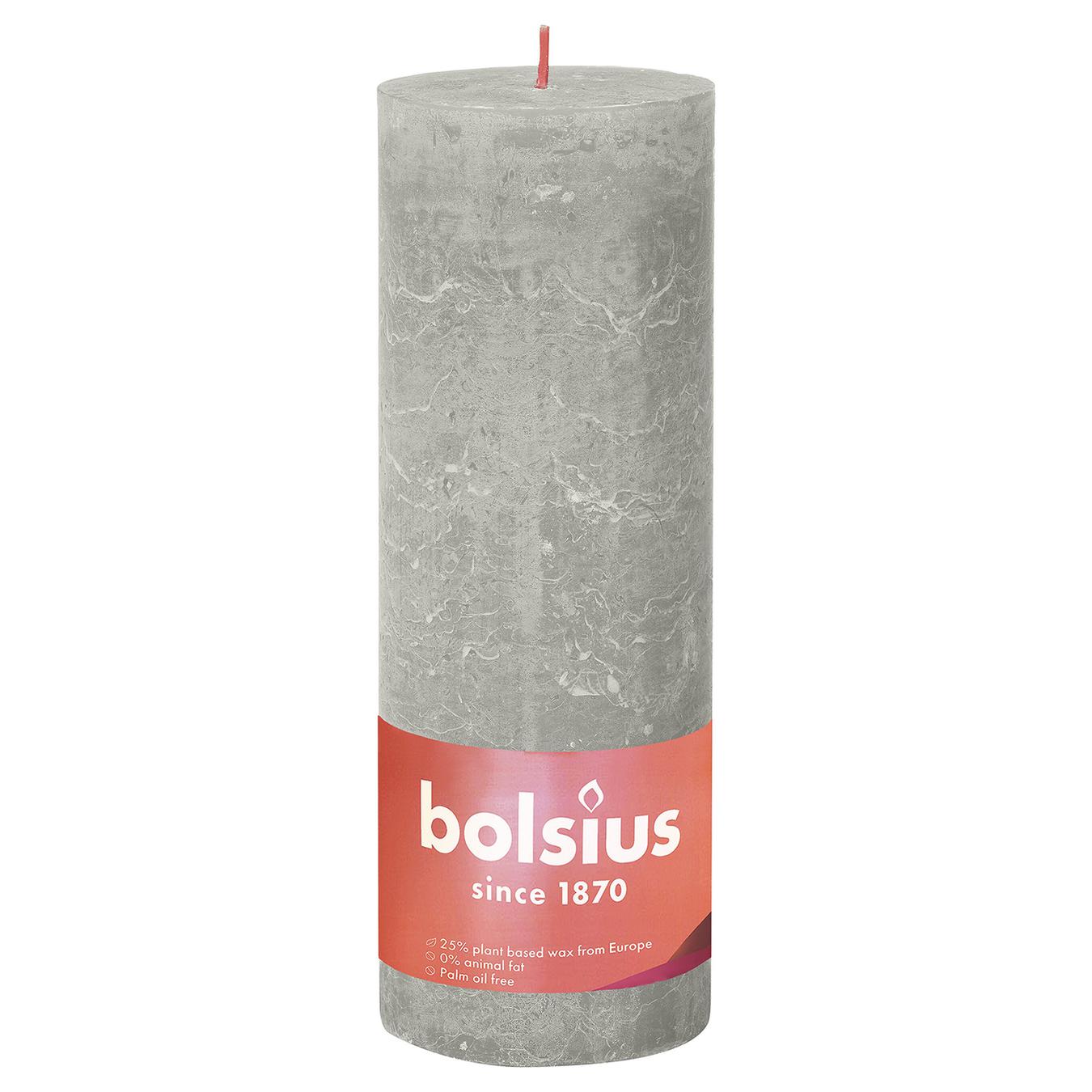

Свеча Bolsius рустик песочные серый 190/68