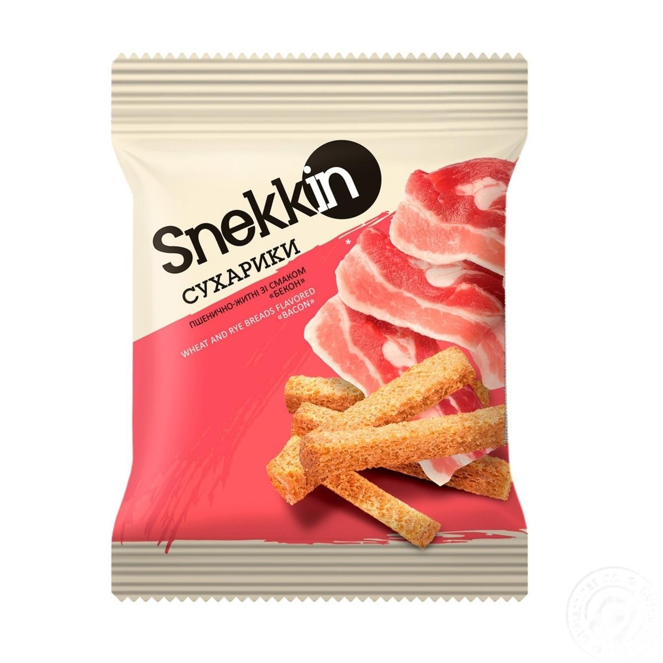 

Сухарики Snekkin пшенично-ржаные со вкусом бекона 110г