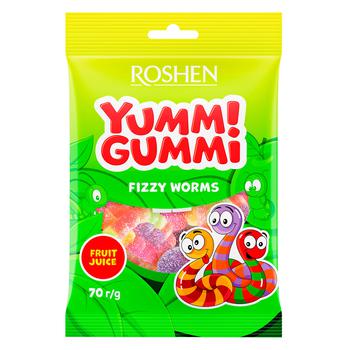 Жувальні Цукерки Рошен 70 г Yummi Gummi Fizzy Worms - купити, ціни на - фото 1