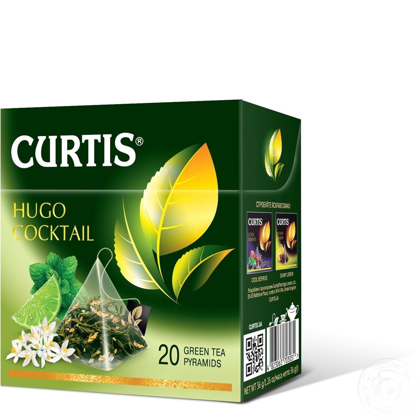 

Чай зеленый Curtis Hugo Cocktail в пирамидках 20шт*1,8г