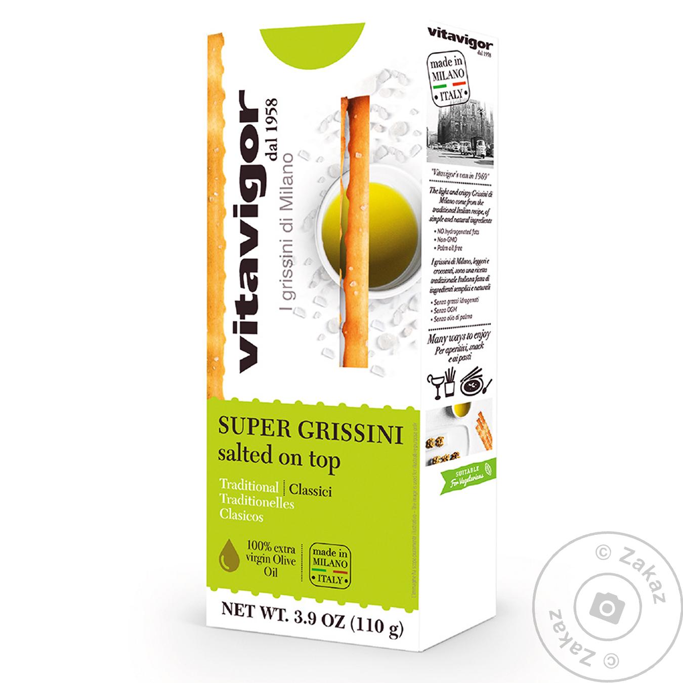 

Палички хлібні ВітаВігор SUPER 110 г з Традиційні (Італія)