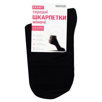 Novus Demi-Season Middle Black Women's Socks Size 23 - buy, prices for NOVUS - photo 1