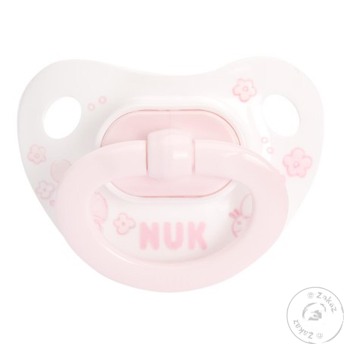 

Пустышка Nuk Baby Rose для сна с кольцом силиконовая р2