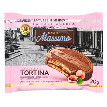 Печиво Maestro Massimo молочний шоколад з горіховим кремом 20г - купити, ціни на - фото 1