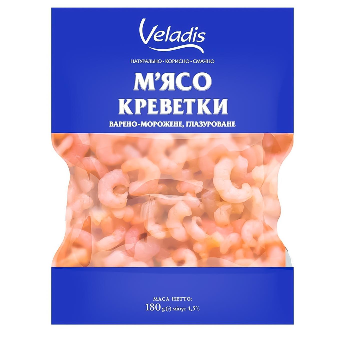 

Мясо Креветки Veladis чищенные варено-мороженые 180г