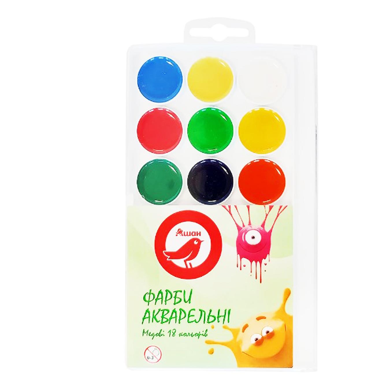 

Краски Auchan акварельные 18 цветов