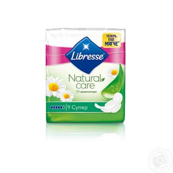 Прокладки Libresse Natural care super 9шт купити, ціни на МегаМаркет - фото 1