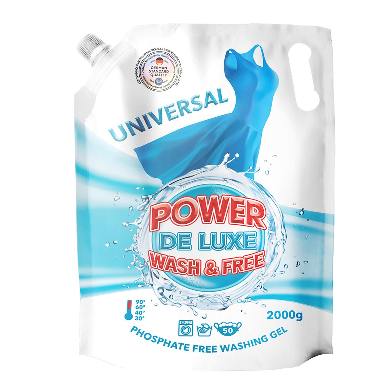 

Гель для стирки Power De Luxe Universal 2кг