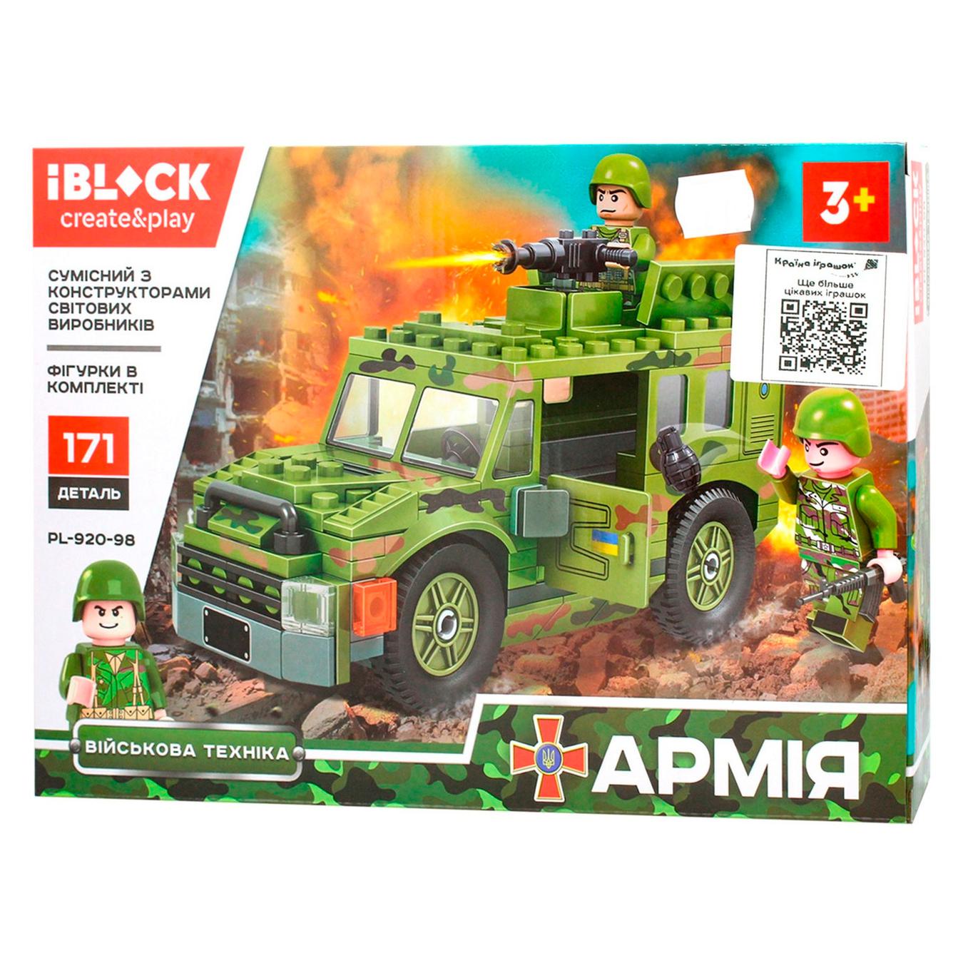 

Игрушка Iblock Конструктор Военная техника 171 деталь