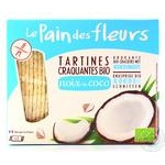 Хлебцы Le Pain des fleurs с кокосом хрустящие органические безглютеновые 150г