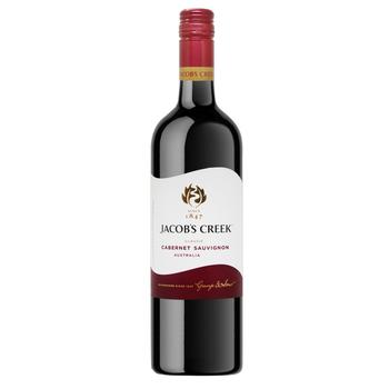 Вино Jacob's Creek Cabernet Sauvignon красное сухое 10.5-15% 0,75л - купить, цены на NOVUS - фото 1