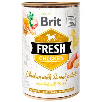 Brit Fresh Wet Food with Chicken and Sweet Potato for Adult Dogs of All Breeds 400g - buy, prices for MasterZoo - photo 1