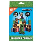 Олівці кольорові Yes Minecraft Heroes 36 кольорів 18шт