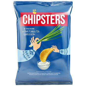 Чипси картопляні Chipsters cметана та цибуля 70г - купити, ціни на МегаМаркет - фото 1