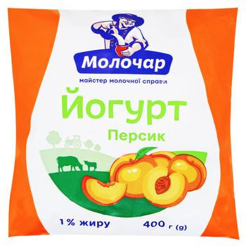 Йогурт Молочар персик 1% 400г - купить, цены на METRO - фото 1