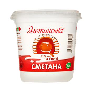 Сметана Яготинська з печі 21% 300г - купити, ціни на Auchan - фото 1