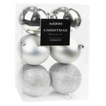 Koopman Set of Christmas Balls 8сm 6pcs Silver