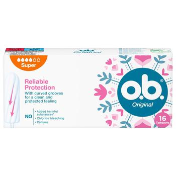 O.B. Original Super Tampons 16pcs - buy, prices for ULTRAMARKET - photo 1