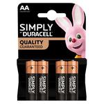 Батарейка Duracell Simply AA LR6 4шт
