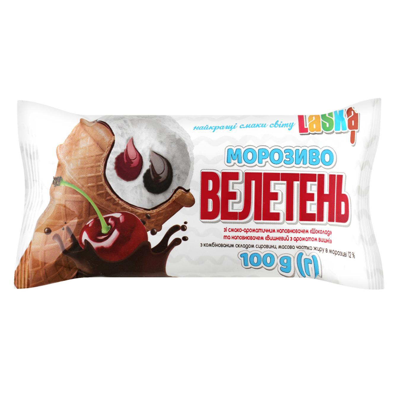 

Мороженое Laska Гигант с наполнителем шоколад и вишня 100г