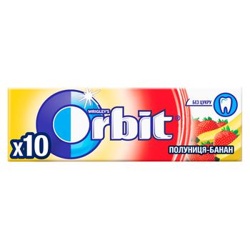 Жевательная резинка Orbit Клубника-банан 14г - заказать лучшие с METRO