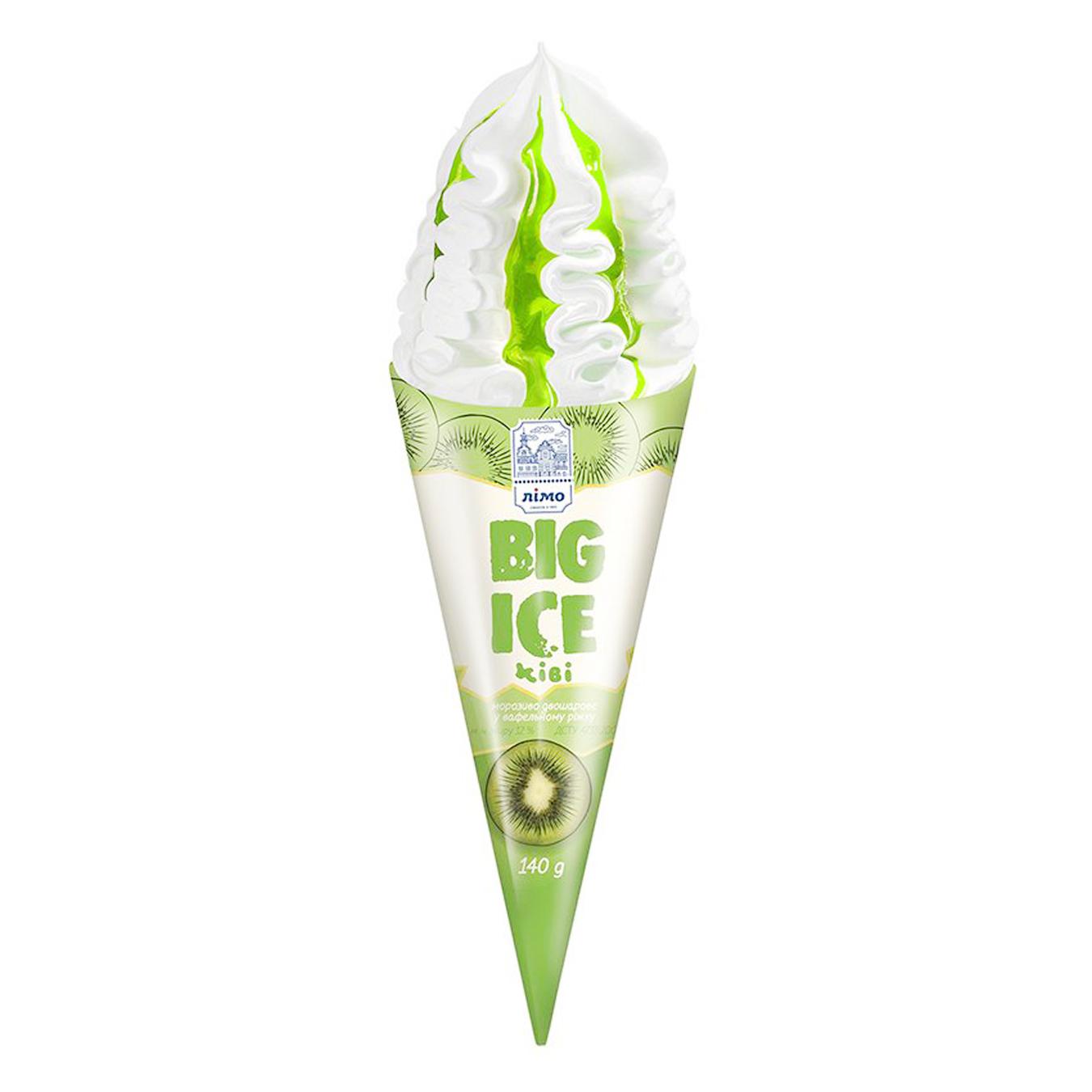 

Мороженое рожок Лімо Big Ice киви 140г