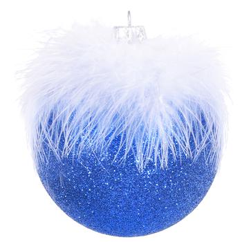 Feather Plastic Christmas Tree Ball 8cm - buy, prices for - photo 2